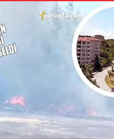 Bartın'da anız yangını ormana sıçradı