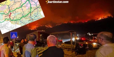 Karabük-Ankara yolu kapandı, ateş büyüyor