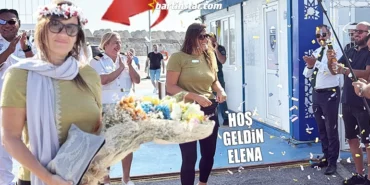 Amasra'ya gelen 100 bininci Rus turist, konfetiyle karşılandı8