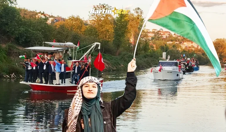 Bartın Irmağı’ndan Sumud Filosu’na gönül köprüsü