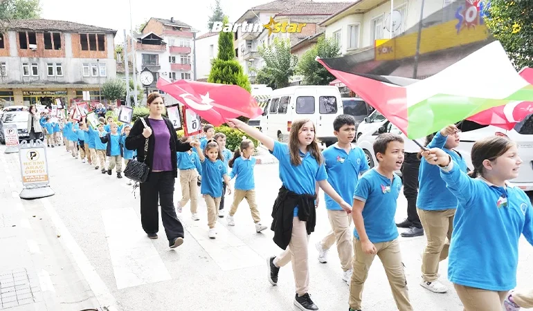 Bartın’ın çocuklarından Gazze’ye dayanışma eylemi