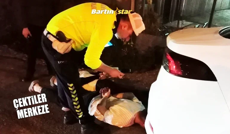 Dur ihtarına uymadı, üstelik polise çarptı