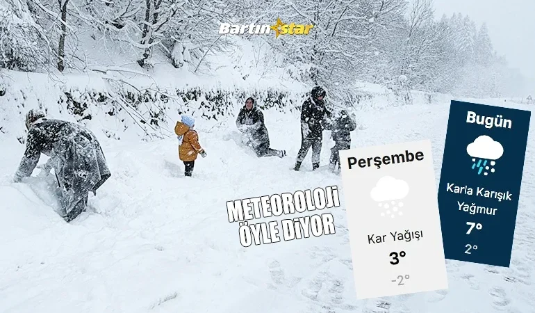 Bartın yeni yıla lapa lapa kar altında girebilir2