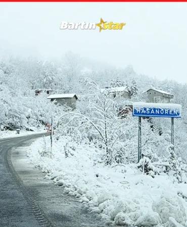 Bartın'da kar yağışı nedeniyle 5 köy yolu ulaşıma kapandı