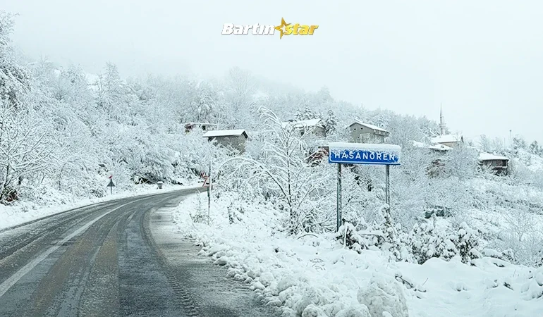 Bartın’da kar etkili oluyor, 5 köy yolu ulaşıma kapandı