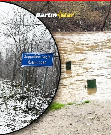 Bartın’da kış Yükseklere kar, alçaklara yağmur