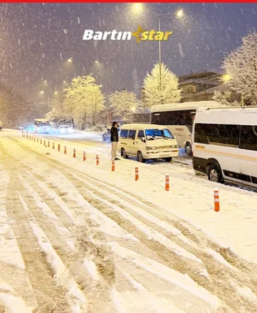 Bartın’da karlı ocak Okullar yarın da tatil olur mu