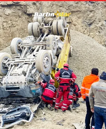 Taş ocağında trajedi Kamyon sürücüsü can verdi1