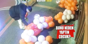Bartın’da Sevgililer Günü balonlarına suikast