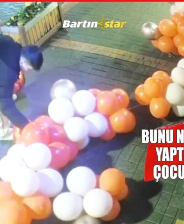 Bartın’da Sevgililer Günü balonlarına suikast