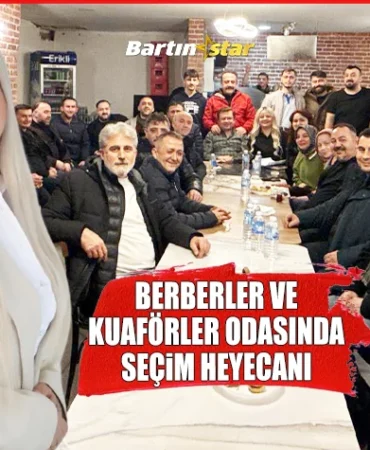 bartın berberler ve kuaförler odasında seçim heyecanı