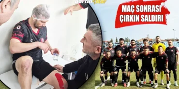 bartınspor merzifonda galip çirkin saldırı