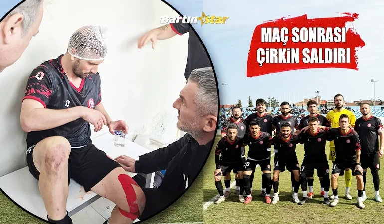 bartınspor merzifonda galip çirkin saldırı