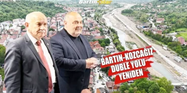 bartın kozcağız duble yolu yeniden başladı