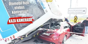 BARÜ girişinde feci kaza 46 öğrenci yaralandı