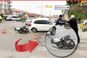 bartın hastane kavşağında kaza