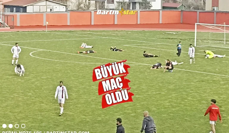 bartınspor bafra maçı büyük heyecana sahne oldu