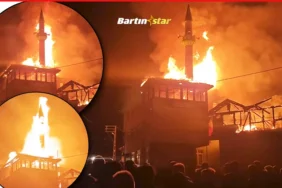 Amasra’da yangın, köy konağı ve camiye sıçradı