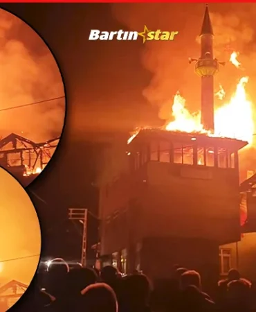 Amasra’da yangın, köy konağı ve camiye sıçradı