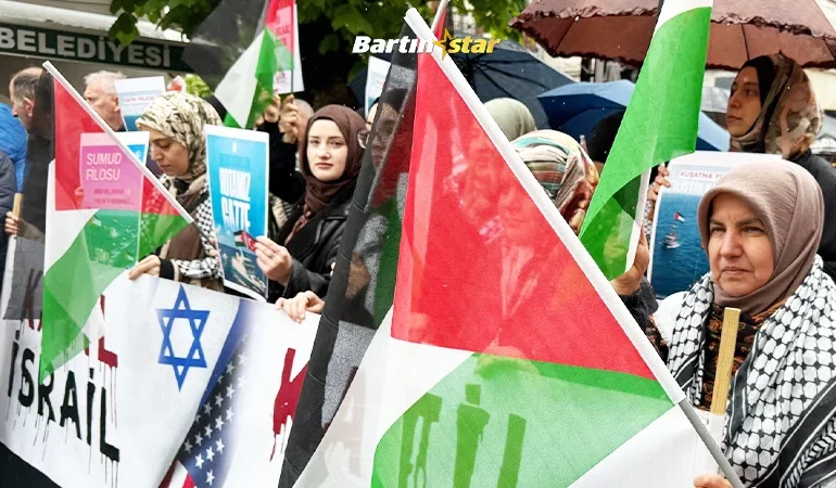 Bartın’da İsrail’in Sumud Filosu baskınına öfke