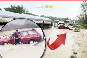 bartın sel sularına kapılmaktan son anda kurtuldu