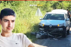 Otomobille çarpışan motosikletin sürücüsü öldü
