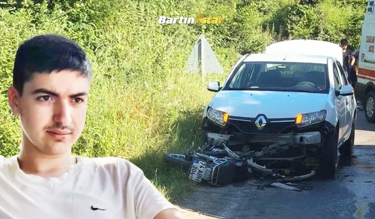 Otomobille çarpışan motosikletin sürücüsü öldü