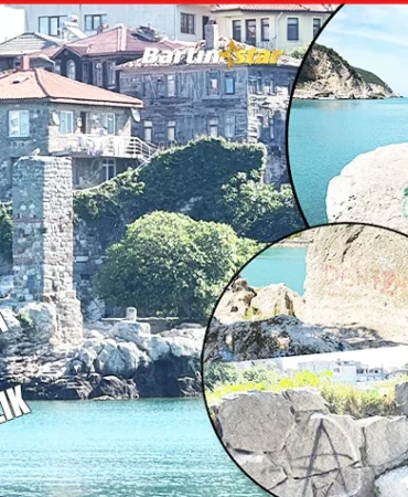 amasrada antik vandallık direkli kayayı boyadılar