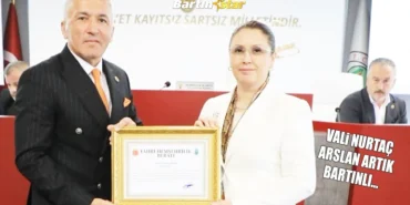 bartın valisi nurtaç arslana fahri hemşehrilik beratı