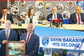 Recai Başkan, ilk kez bir bakanı pankartla karşıladı