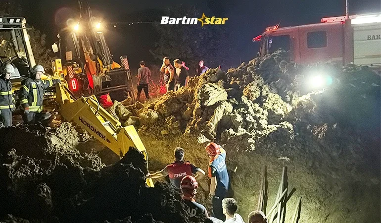 Baba-oğul toprak altında kaldı, yetişin bartın