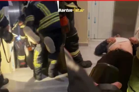 bartın Asansör bir kat aşağı düştü, korkudan bayılan kişi kurtarıldı