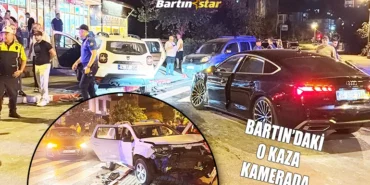 bartında kaza polis aracına çarptı