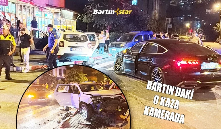 bartında kaza polis aracına çarptı