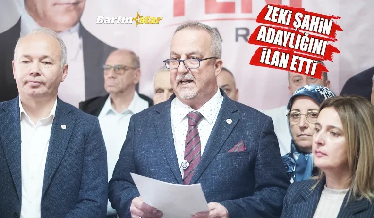 Bartın yeni parti merkez ilçe adaylığını açıkladı zeki şahin