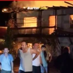 Ulus’ta üreticinin hayvanları canlı canlı yandı