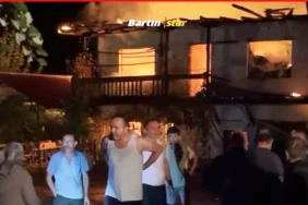 Ulus’ta üreticinin hayvanları canlı canlı yandı